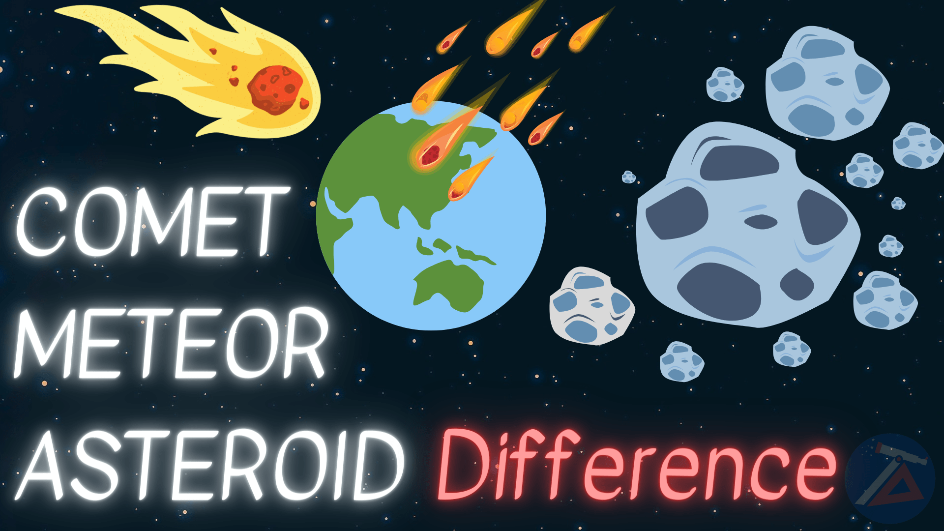 Comet, Meteor and Asteroid real difference.