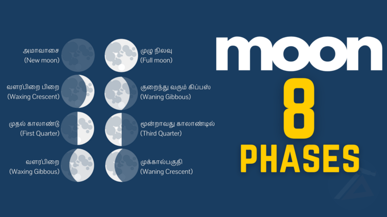 The Moon has 8 major phases | சந்திரனின் 8 முக்கிய கட்டங்கள்