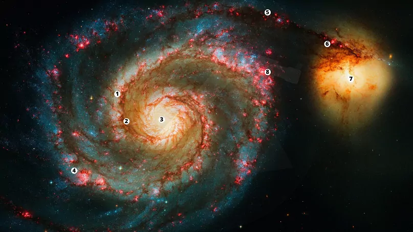 Colliding galaxies - Whirlpool Galaxy