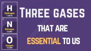 Three gases that are essential to us.