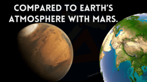 Compared to Earth’s atmosphere with Mars.